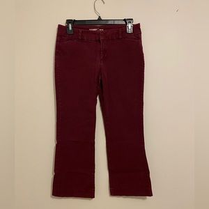 Burgundy pixie pants